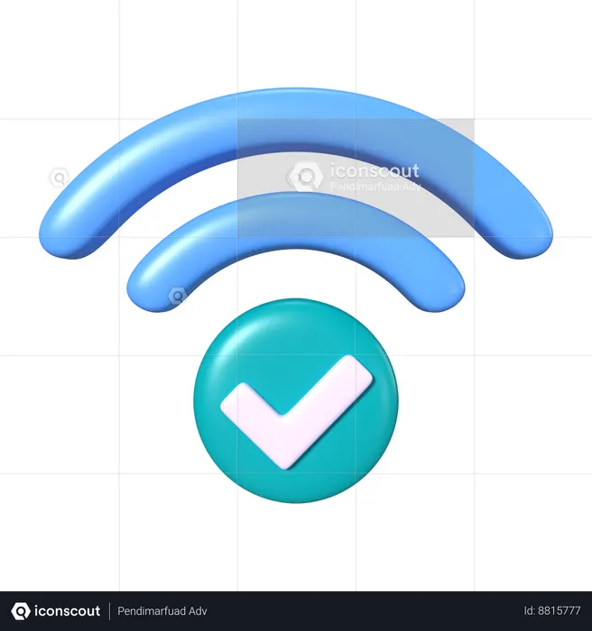 WiFi Connected  3D Icon