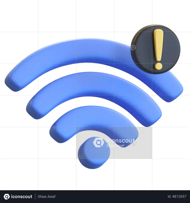 Wifi Connection Error  3D Illustration