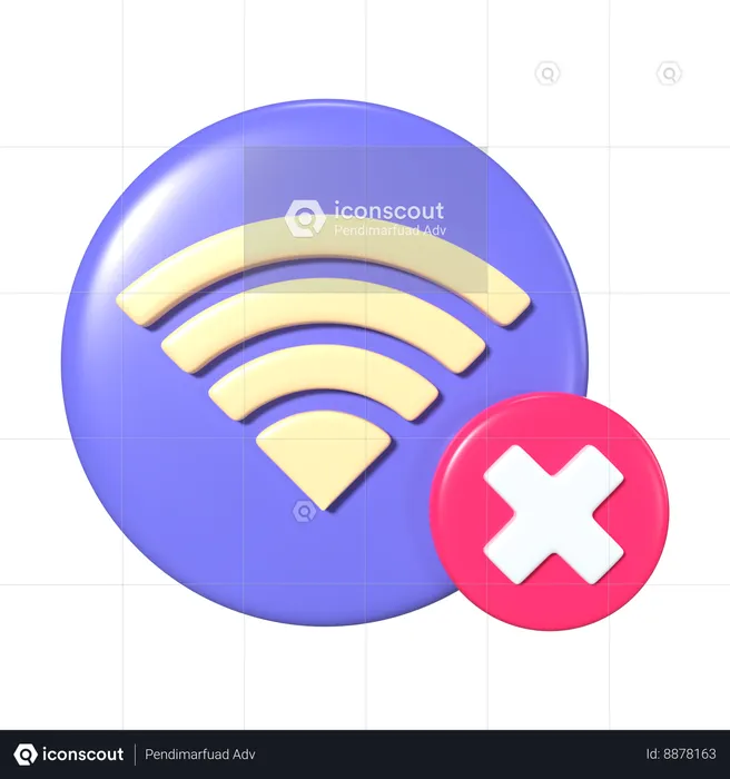 Wi-fi desconectado  3D Icon