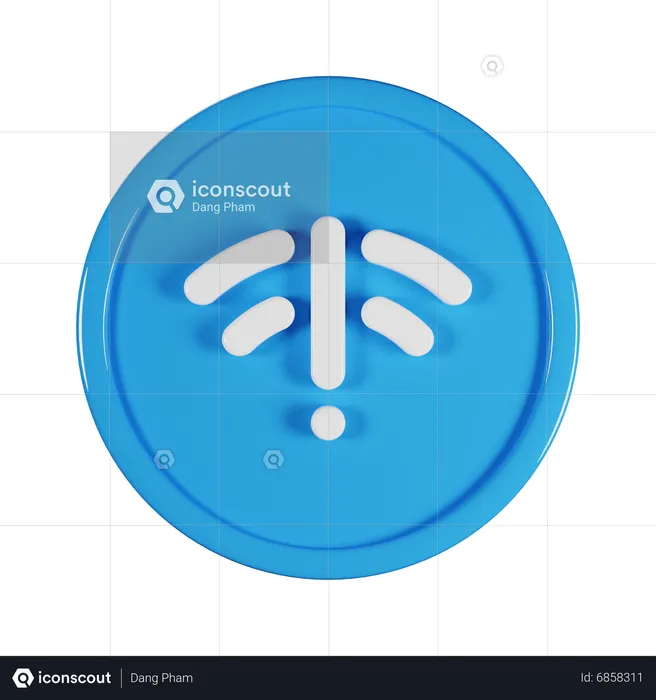Wifi Exclamation  3D Icon