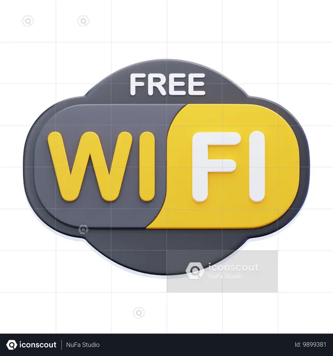 Wifi gratuit  3D Icon