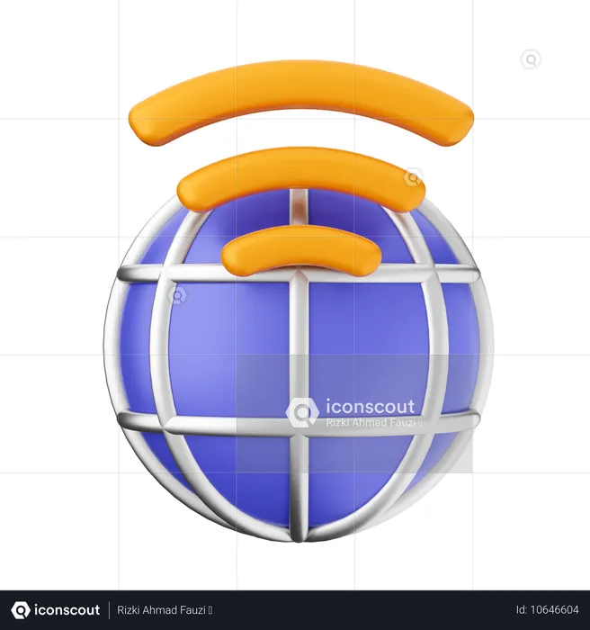 Internet wi-fi  3D Icon