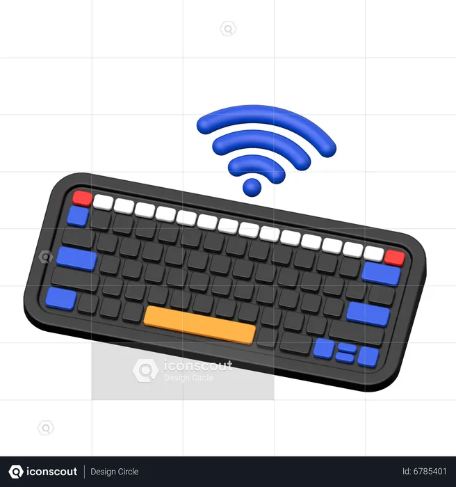 Wifi Keyboard  3D Icon