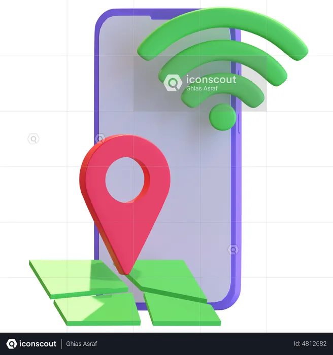 Wifi Location  3D Illustration