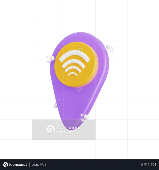 Wifi Location  3D Icon