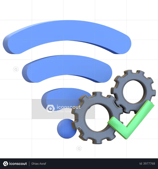 Wifi maintenance  3D Illustration