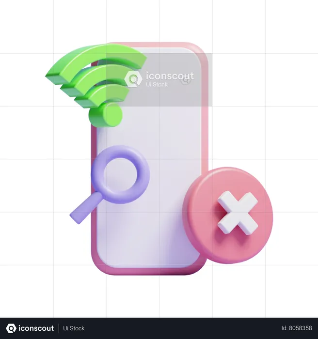 Wifi no encontrado  3D Icon