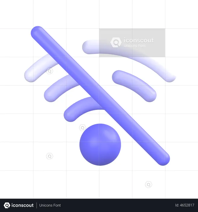 Wifi Off  3D Icon