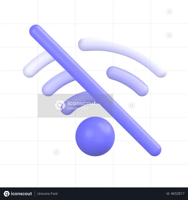 Wifi Off  3D Icon