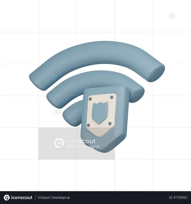 Wifi Protection  3D Icon