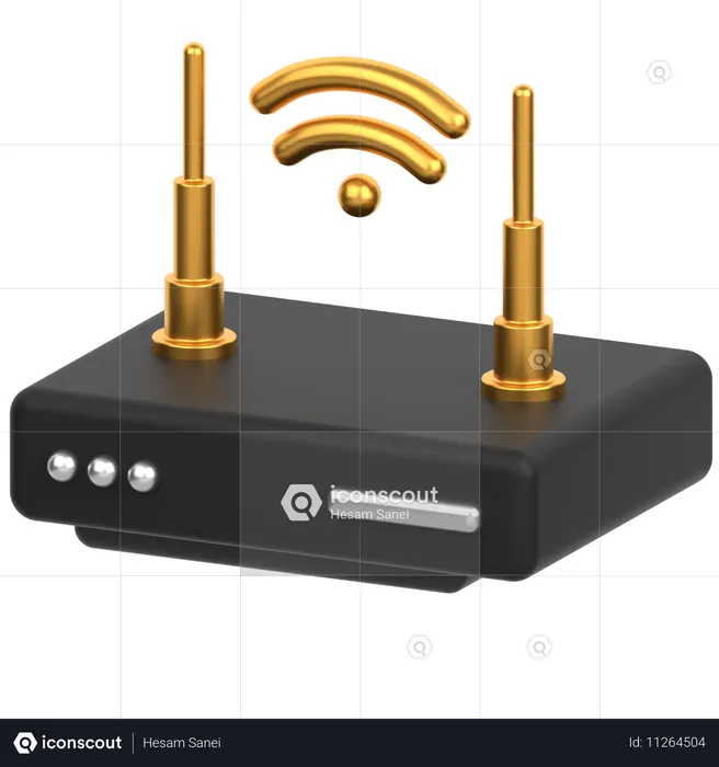 Wifi Router  3D Icon
