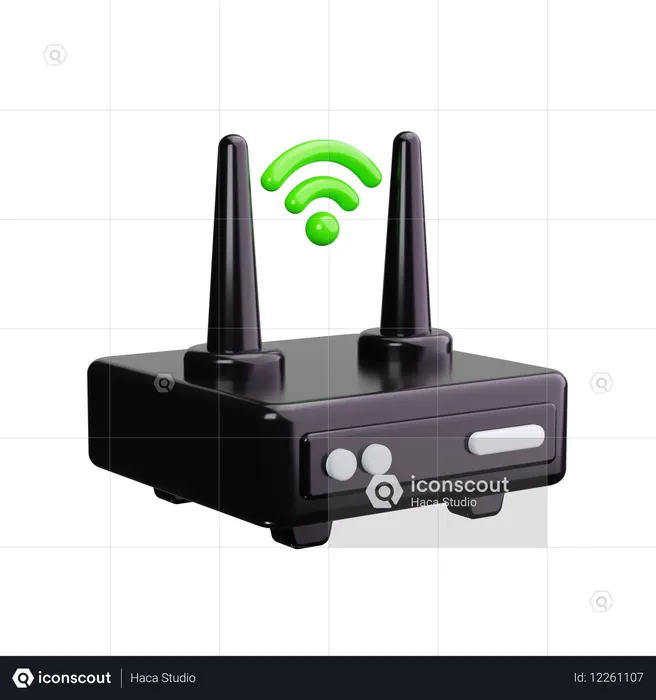 Wifi Router  3D Icon