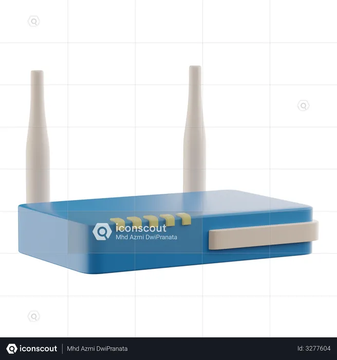 Wifi Router  3D Illustration