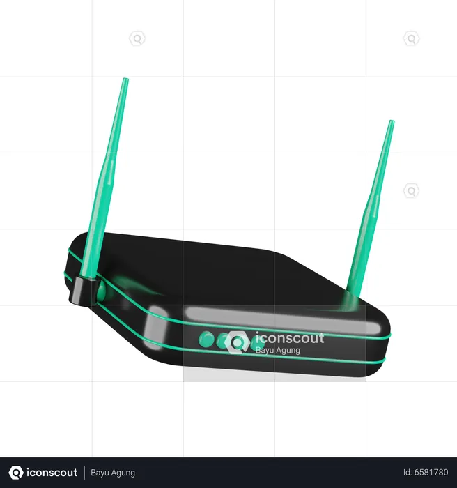 Wifi Router  3D Icon