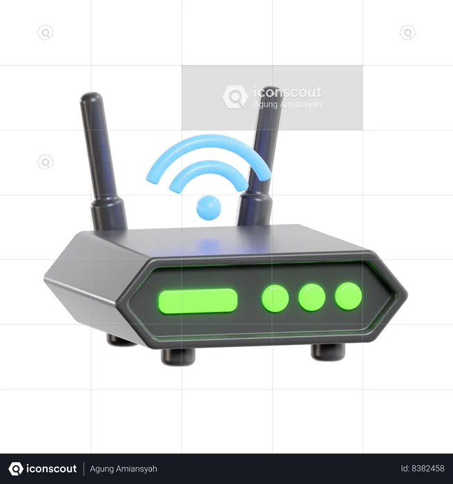 Wifi Router  3D Icon