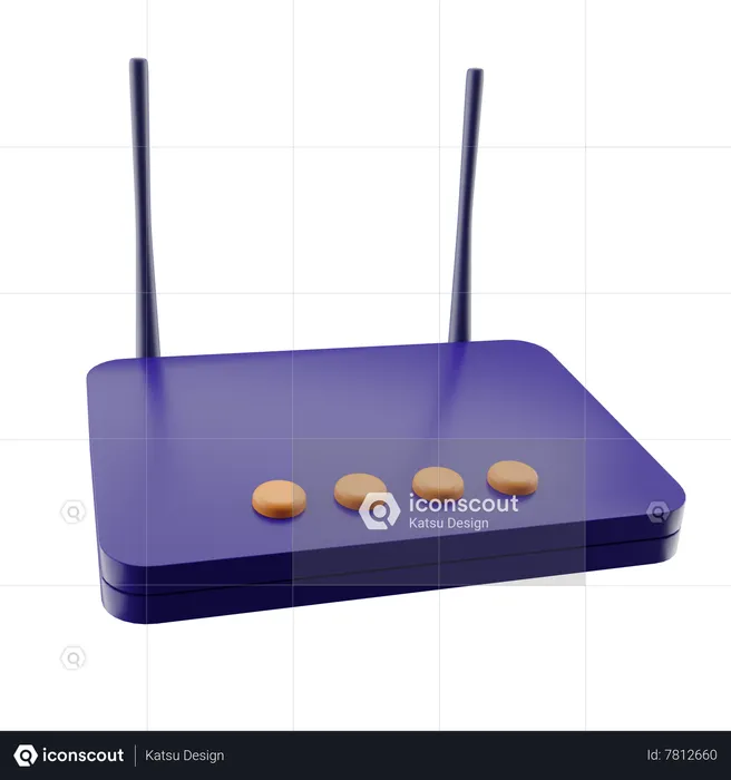 Wifi Router  3D Icon