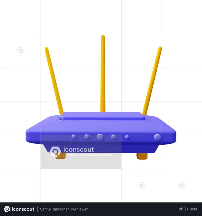 Wifi router  3D Icon