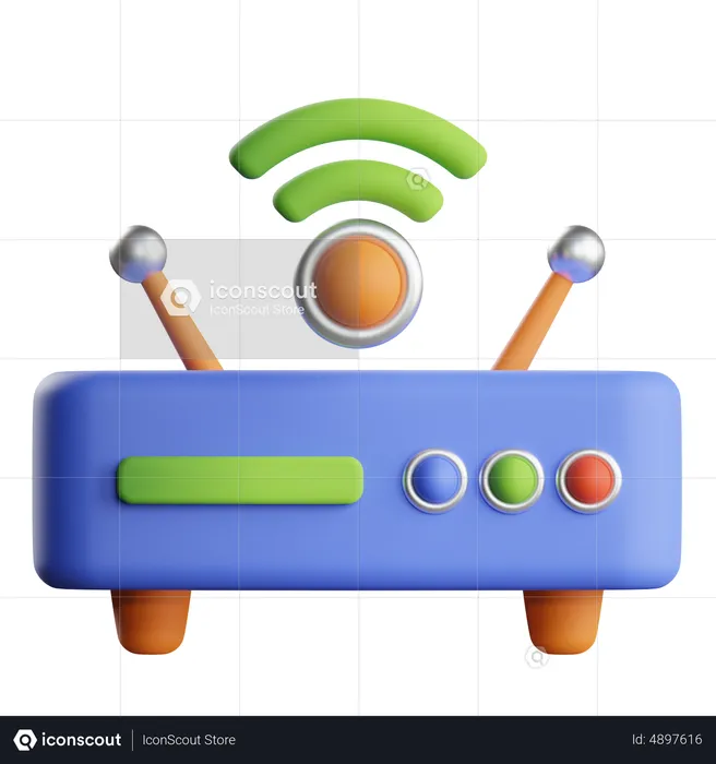 Wifi Router  3D Icon