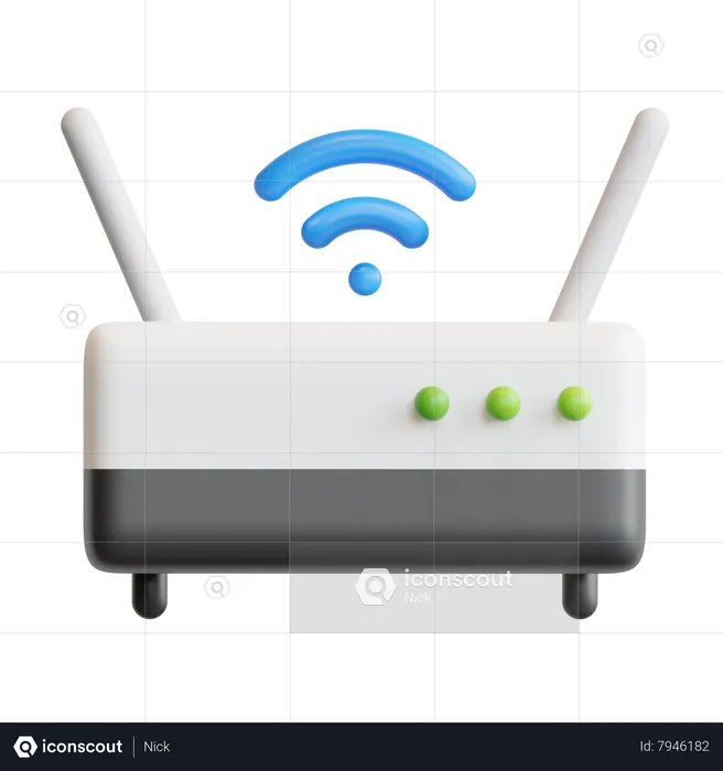 Wifi Router  3D Icon