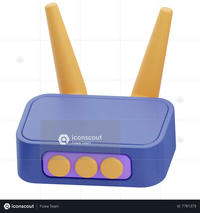 Wifi Router  3D Icon