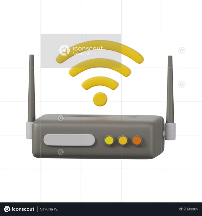 Wifi Router  3D Icon