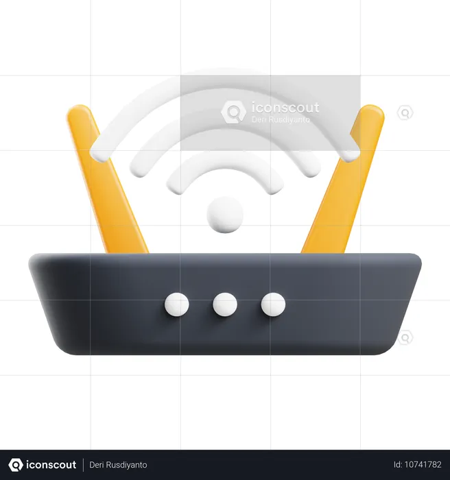 Wifi Router  3D Icon