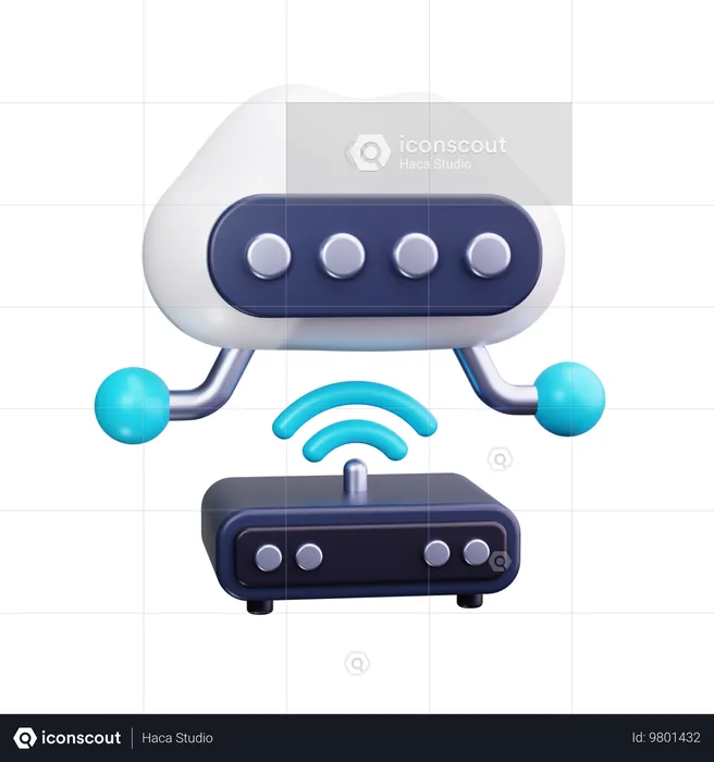 Wi-Fi 라우터 보안  3D Icon