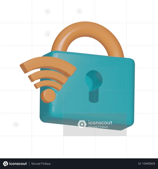 Wifi Security  3D Icon