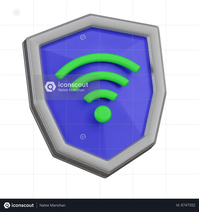 Wifi Shield  3D Icon