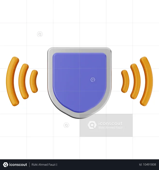 Wifi Shield Protection  3D Icon