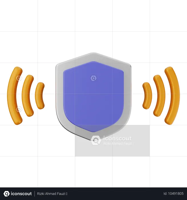 Wifi Shield Protection  3D Icon