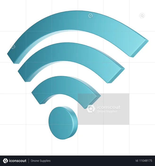 Wifi Signal  3D Icon