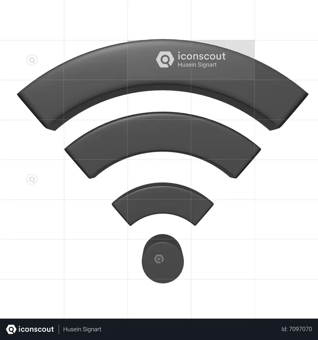 Wifi Signal  3D Icon