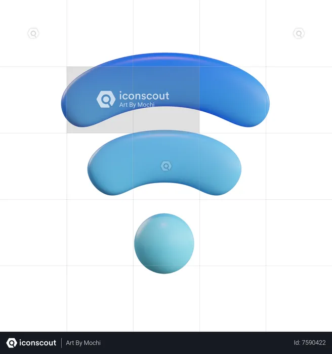 Wifi Signal  3D Icon