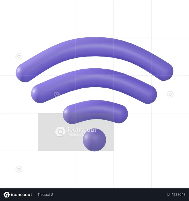 Wifi Signal  3D Illustration