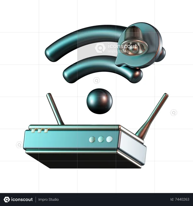 Wifi Signal Notification  3D Icon