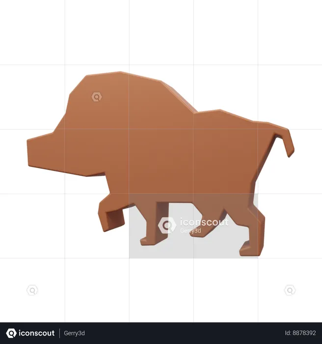 Wild Boar  3D Icon
