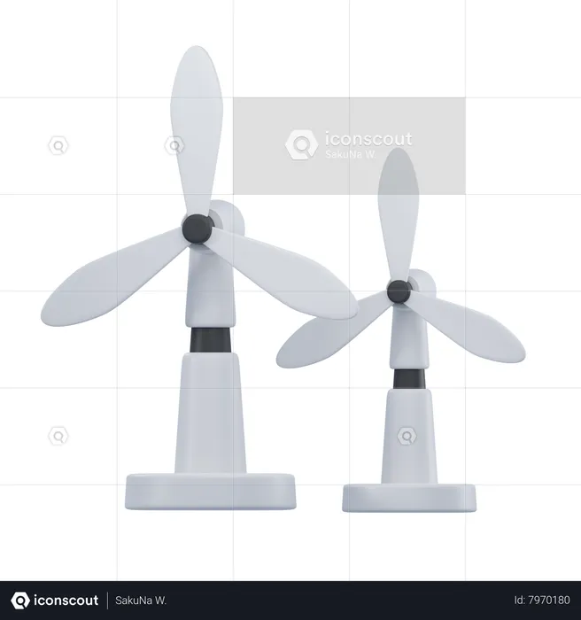 Wind Energy  3D Icon