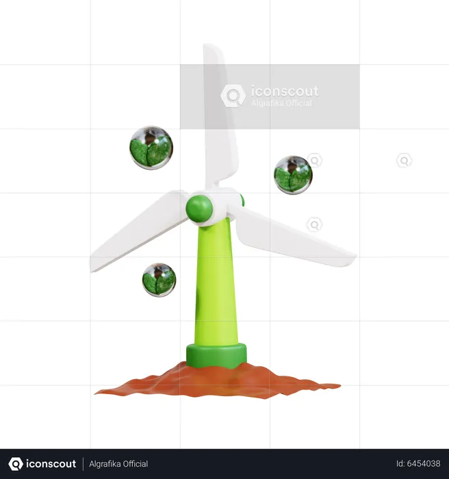 Wind Energy  3D Icon