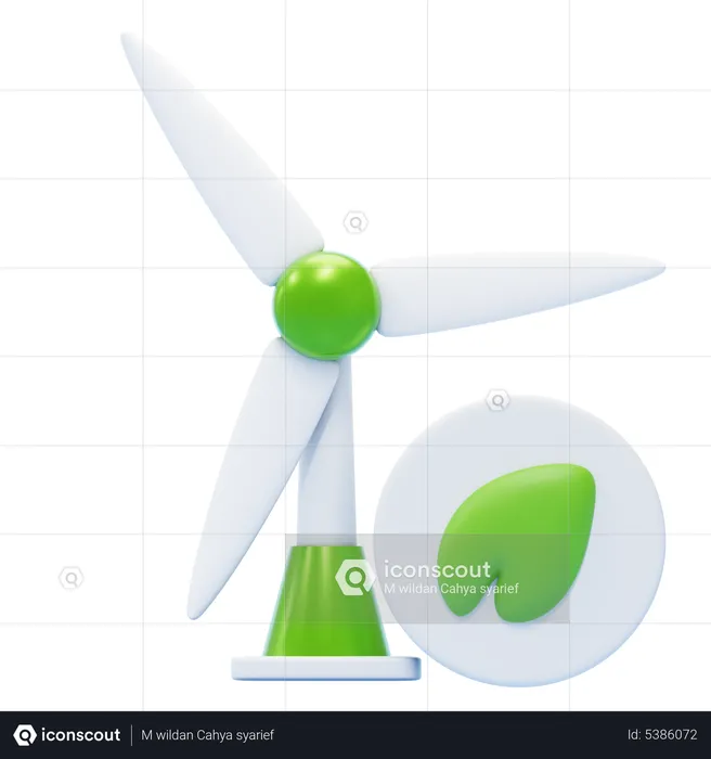 Wind Energy  3D Icon