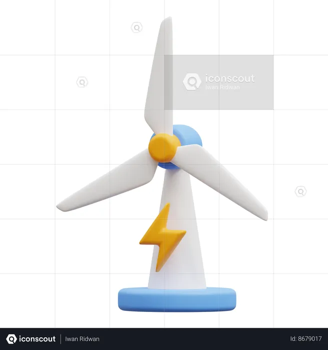 Wind Energy  3D Icon