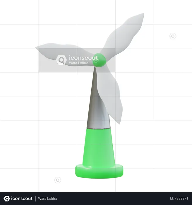 Wind energy  3D Icon