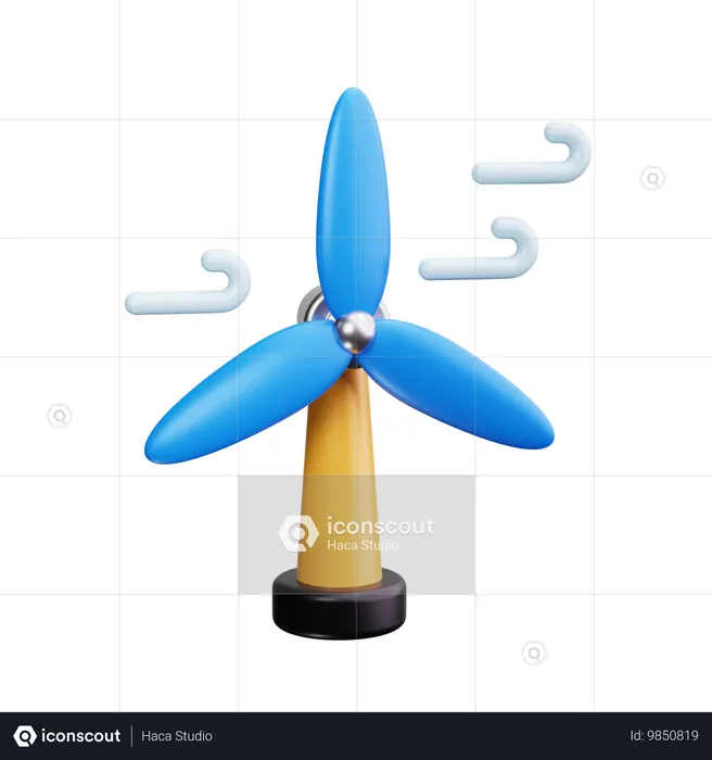 Wind energy  3D Icon