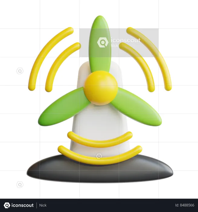 Wind energy  3D Icon