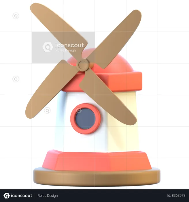 Wind Mill  3D Icon