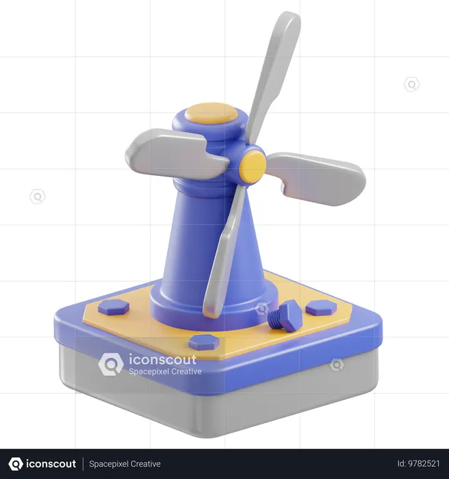 Wind Power  3D Icon