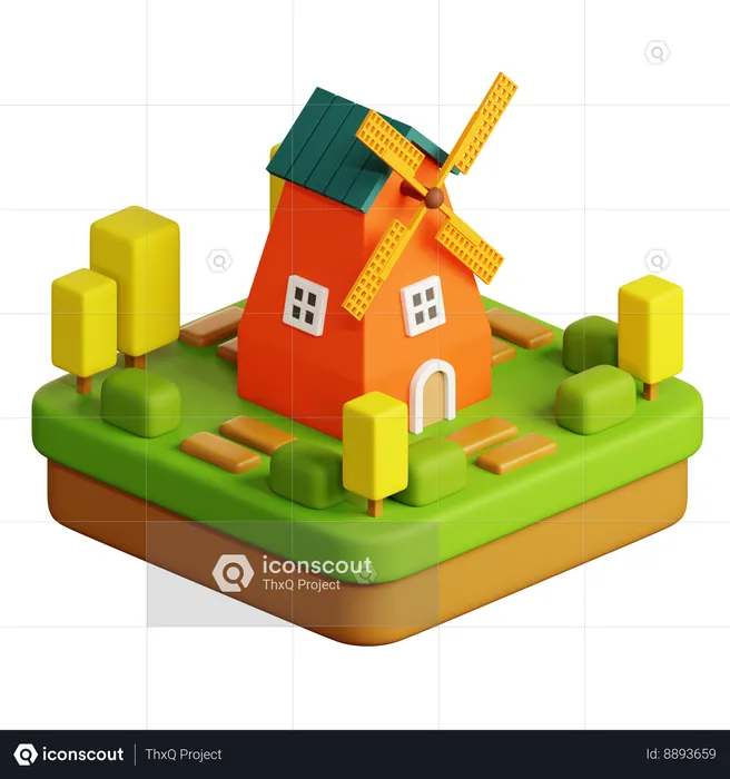 Windmill  3D Icon