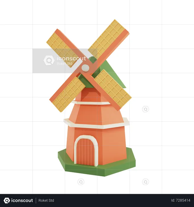 Windmill  3D Icon