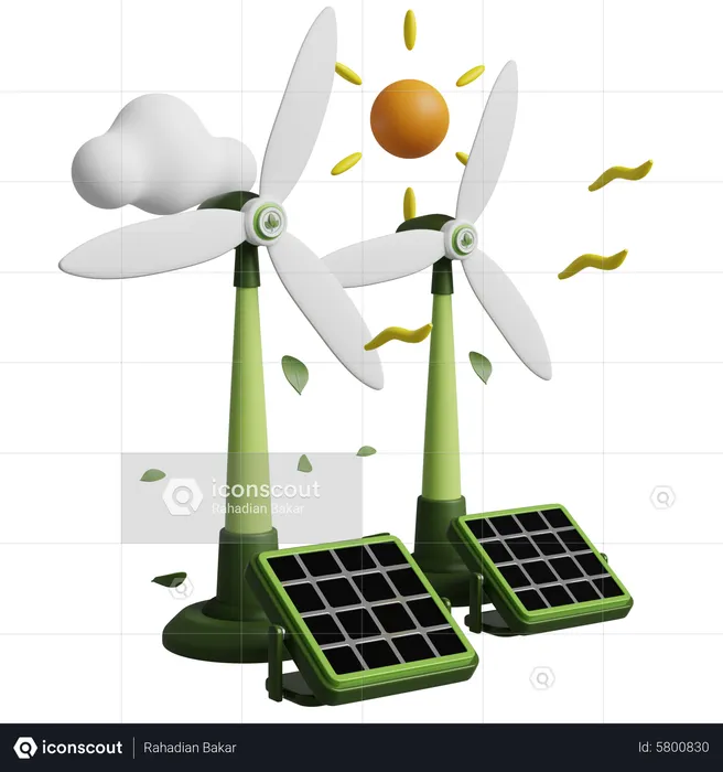 Windmill  3D Illustration