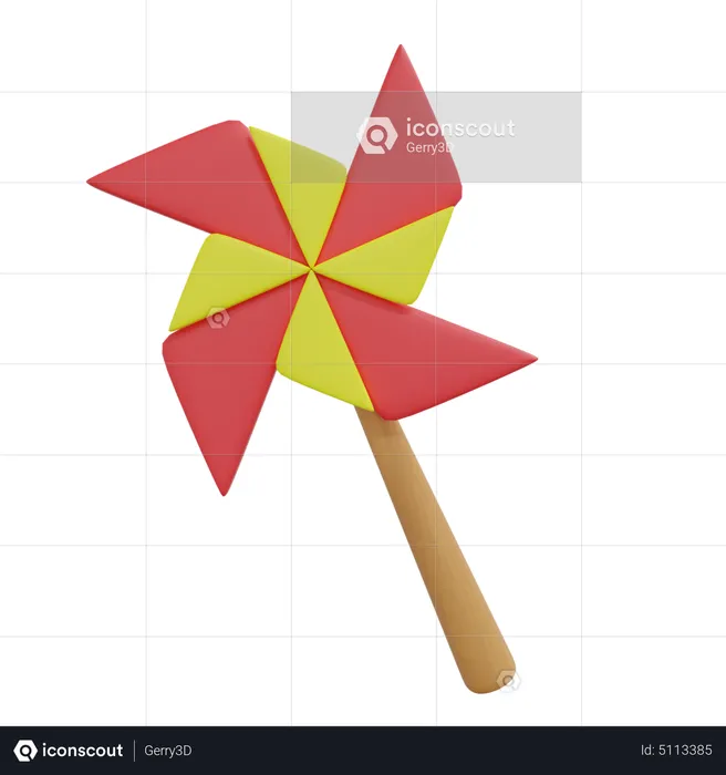 Windmill Toy  3D Icon